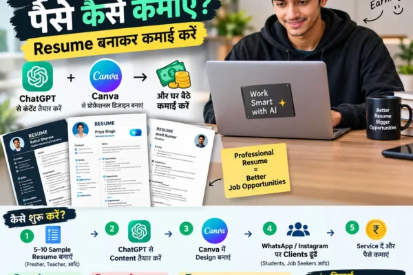AI se free mein paise kamaye Resume banakar ChatGPT Canva