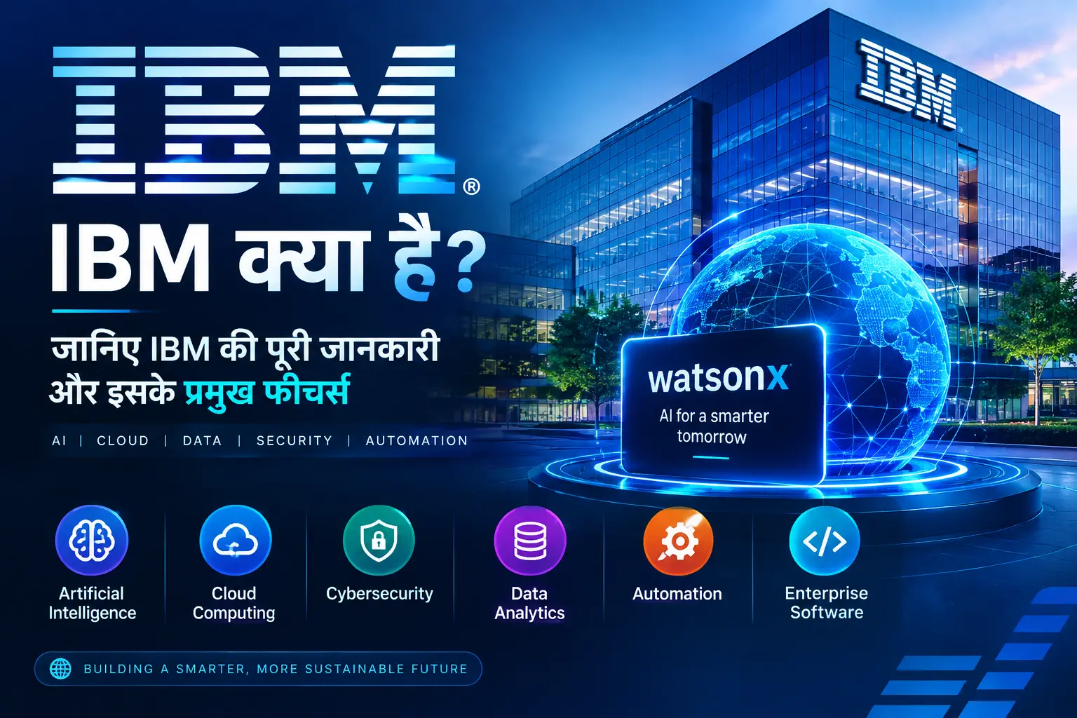 IBM क्या है और इसकी AI, Cloud, Cybersecurity और Data Analytics technologies
