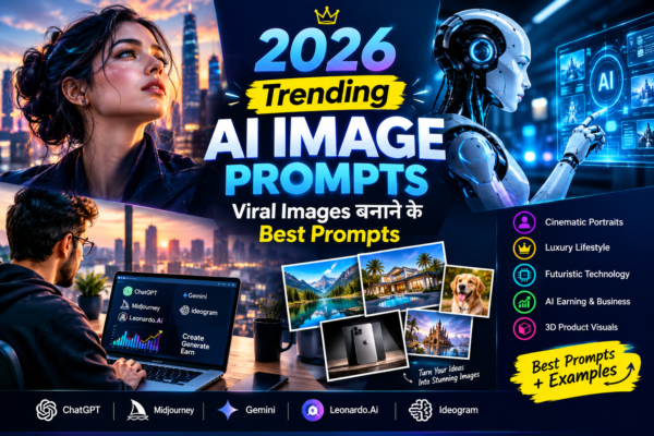 2026 trending AI image prompts se banayi gayi futuristic aur professional AI images