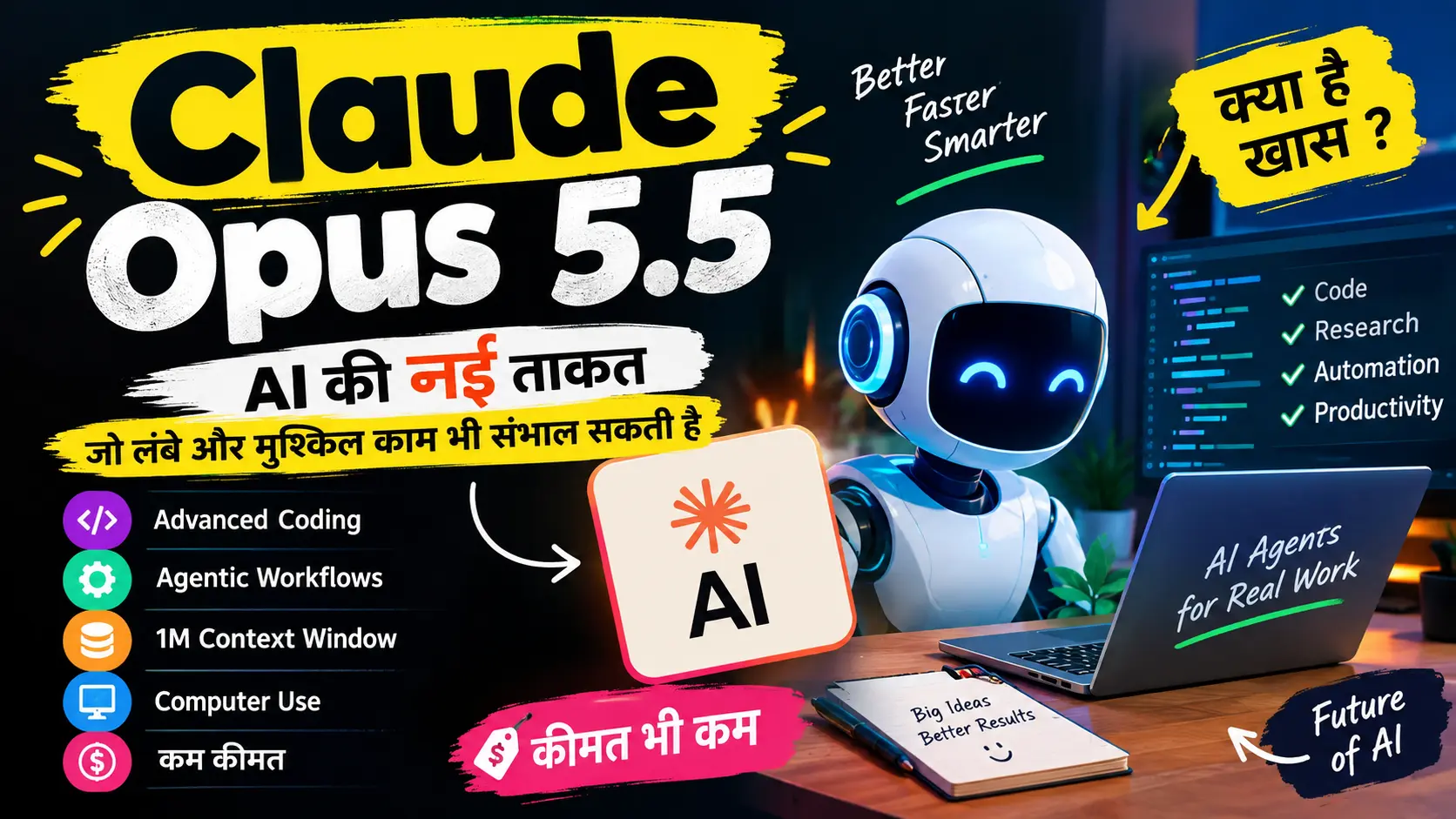 Claude Opus 5.5 AI model के features और coding capabilities