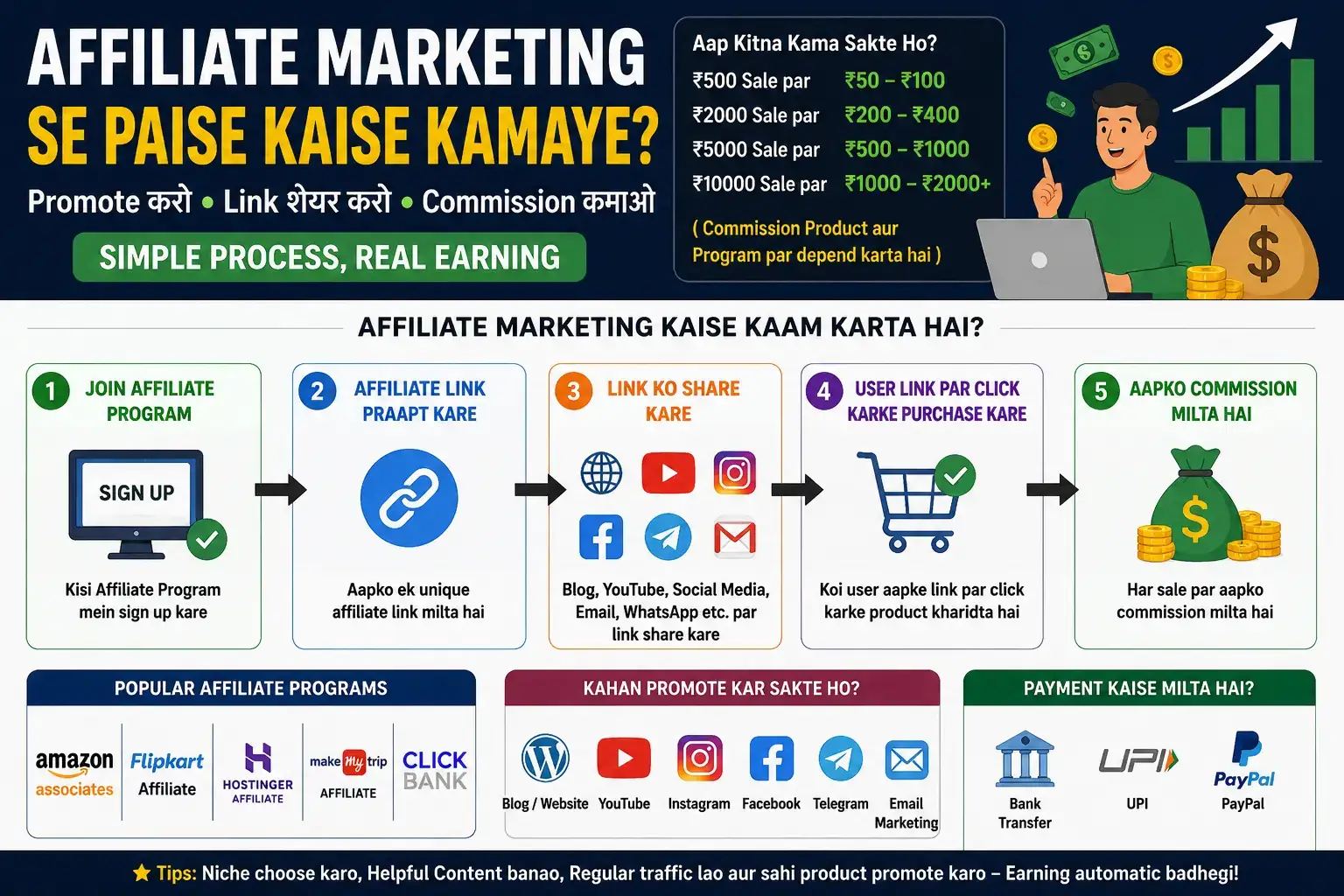 affiliate marketing se paise kasie kamye
