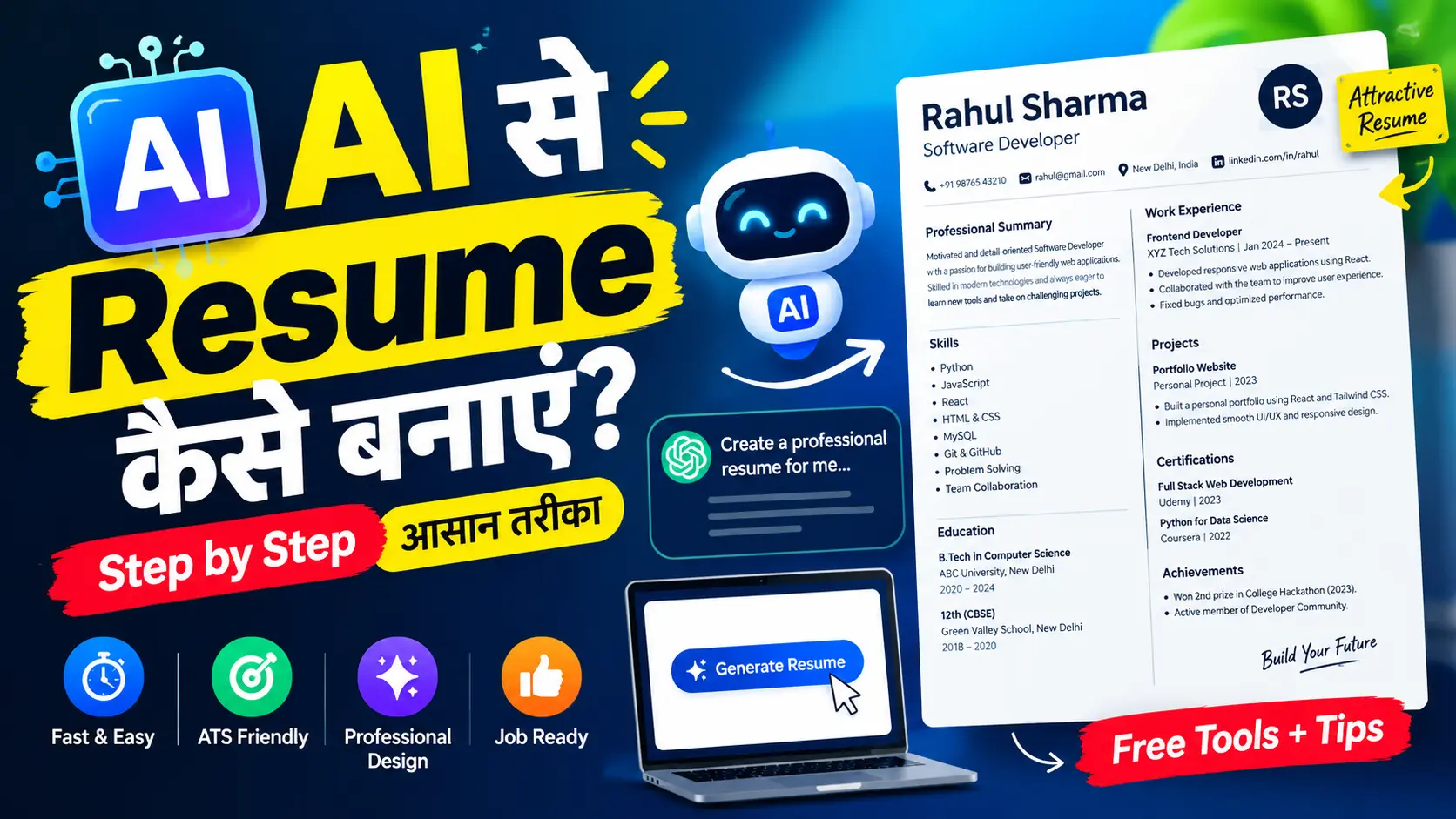 ai se resume kaise bnaye