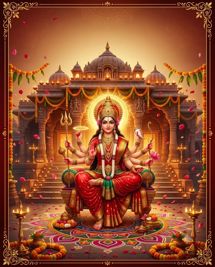 Navratri Festival Poster AI Image Prompt